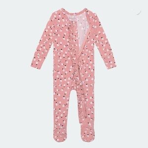 Posh Peanut Floral Pink Footie